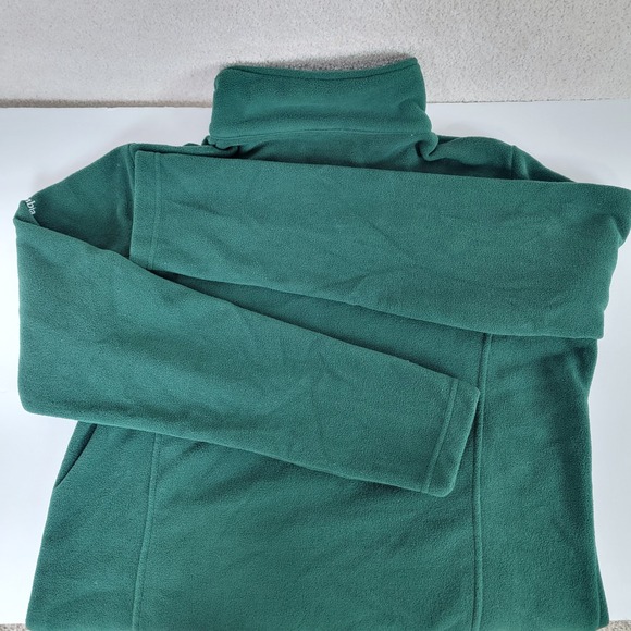 Columbia Michigan State Spartans Fleece Jacket Full Zip Green Womens Sz L - Picture 11 of 14